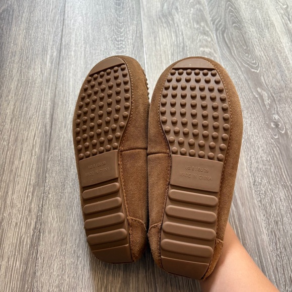 Quince Soft Brown Suede Moccasins - Picture 6 of 9